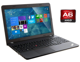 БУ Ноутбук Lenovo ThinkPad E555 / 15.6&quot; (1366x768) TN / AMD A6-7000 (2 ядра по 2.2 - 3.0 GHz) / 8 GB DDR3 / 512 GB SSD / AMD Radeon R4 Graphics / WebCam / DVD-ROM / Win 10 Pro из Европы в Днепре