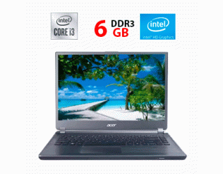 БУ Ноутбук Acer Aspire M5-481T / 14&quot; (1366x768) TN / Intel Core i3-2377M (2 (4) ядра по 1.5) / 6 GB DDR3 / 500 GB HDD / Intel HD Graphics 3000 из Европы в Днепре