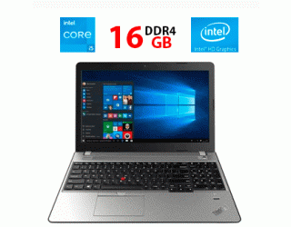 БУ Ноутбук Lenovo ThinkPad E570 / 15.6&quot; (1366x768) TN / Intel Core i5-7200U (2 (4) ядра по 2.5 - 3.1 GHz) / 16 GB DDR4 / 128 GB SSD / Intel HD Graphics 620 из Европы в Дніпрі