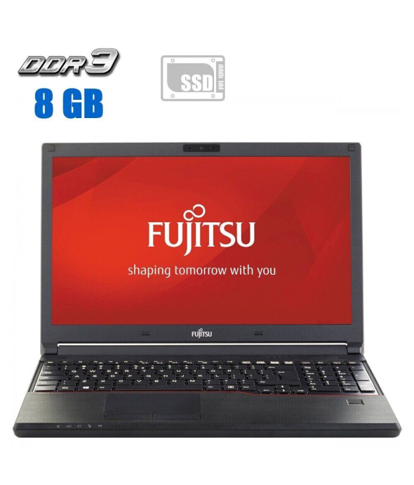 Ноутбук Fujitsu Lifebook E554 / 15.6&quot; (1366x768) TN / Intel Core i3-4100M (2 (4) ядра по 2.5 GHz) / 8 GB DDR3 / 480 GB SSD / Intel HD Graphics 4600 - 1