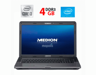 БУ Ноутбук Б-класс Medion Akoya E7218 / 17.3&quot; (1600x900) TN / Intel Core i3-2310M (2 (4) ядра по 2.1 GHz) / 4 GB DDR3 / 500 GB HDD / Intel HD Graphics 3000 / WebCam / USB 3.0 из Европы в Днепре