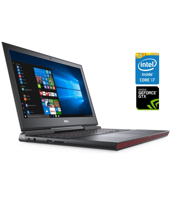 Игровой ноутбук Б-класс Dell Inspiron 15 Gaming 7567 / 15.6&quot; (1920x1080) TN / Intel Core i7-7820HQ (4 (8) ядра по 2.9 - 3.9 GHz) / 16 GB DDR4 / 512 GB SSD / nVidia GeForce GTX 1050, 4 GB GDDR5, 128-bit / WebCam / Win 10 Home - 1