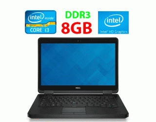 БУ Ноутбук Dell Latitude E5440 / 14&quot; (1366x768) TN / Intel Core i3-4030U (2 (4) ядра по 1.9 GHz) / 8 GB DDR3 / 128 GB SSD / Intel HD Graphics 4400 / WebCam из Европы в Дніпрі