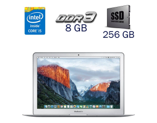 БУ Ультрабук Б-класс Apple MacBook Air A1466 / 13.3&quot; (1440x900) IPS / Intel Core i7-5650U (2 (4) ядра по 2.2 - 3.1 GHz) / 8 GB DDR3 / 256 GB SSD / Intel HD Graphics 6000 / WebCam + Беспроводная мышка из Европы в Дніпрі