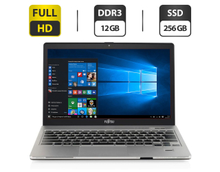 БУ Ноутбук Fujitsu LifeBook S904 / 13.3&quot; (1920x1080) IPS Touch / Intel Core i5-4300U (2 (4) ядра по 1.9 - 2.9 GHz) / 12 GB DDR3 / 256 GB SSD / Intel HD Graphics 4400 / WebCam / HDMI / Windows 10 Pro из Европы в Дніпрі