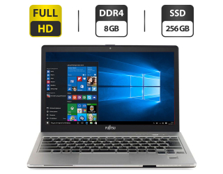 БУ Ультрабук Fujitsu LifeBook S936 / 13.3&quot; (1920x1080) IPS / Intel Core i5-6300U (2 (4) ядра по 2.4 - 3.0 GHz) / 8 GB DDR4 / 256 GB SSD / Intel HD Graphics 520 / WebCam / HDMI / Windows 10 Pro из Европы в Дніпрі