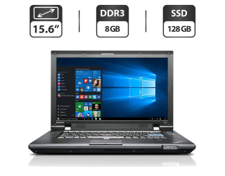 БУ Ноутбук Б-класс Lenovo ThinkPad L520 / 15.6&quot; (1366x768) TN / Intel Core i5-2410M (2 (4) ядра по 2.3 - 2.9 GHz) / 8 GB DDR3 / 128 GB SSD / Intel HD Graphics 3000 / VGA из Европы в Днепре