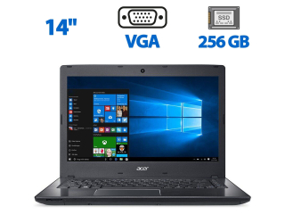 БУ Ноутбук Б-класс Acer TravelMate P249-M / 14&quot; (1366x768) TN / Intel Core i3-6100U (2 (4) ядра по 2.3 GHz) / 4 GB DDR4 / 256 GB SSD M.2 / Intel HD Graphics 520 / WebCam / VGA из Европы в Днепре