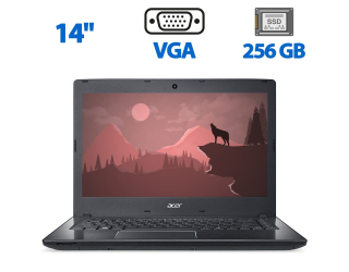 БУ Ноутбук Acer TravelMate P249-M / 14&quot; (1366x768) TN / Intel Core i3-6100U (2 (4) ядра по 2.3 GHz) / 4 GB DDR4 / 256 GB SSD M.2 / Intel HD Graphics 520 / WebCam / VGA из Европы в Днепре
