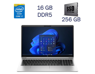 БУ Ультрабук HP ProBook 450 G10 / 15.6&quot; (1920x1080) IPS / Intel Core i7-1355U (10 (12) ядер по 3.7 - 5.0 GHz) / 16 GB DDR5 / 256 GB SSD / Intel Iris Xe Graphics eligible / WebCam / Windows 11 PRO Lic из Европы в Днепре