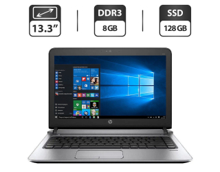 БУ Ноутбук Б-класс HP ProBook 430 G3 / 13.3&quot; (1366x768) TN / Intel Core i5-6200U (2 (4) ядра по 2.3 - 2.8 GHz) / 8 GB DDR3 / 128 GB SSD / Intel HD Graphics 520 / WebCam / HDMI / BIOS PASSWORD BOOT из Европы в Дніпрі