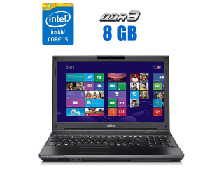 БУ Ноутбук Fujitsu LifeBook AH532 / 15.6&quot; (1366x768) TN / Intel Core i5-3210M (2 (4) ядра по 2.5 - 3.1 GHz) / 8 GB DDR3 / 120 GB SSD / Intel HD Graphics 4000 / WebCam  из Европы в Днепре