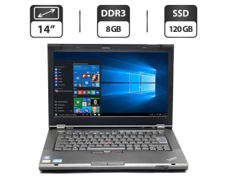 БУ Ноутбук Б-класс Lenovo ThinkPad T420 / 14&quot; (1366x768) TN / Intel Core i5-2520M (2 (4) ядра по 2.5 - 3.2 GHz) / 8 GB DDR3 / 120 GB SSD / Intel HD Graphics 3000 / DVD-ROM / VGA из Европы в Днепре