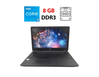 БУ Ноутбук Б-класс Acer Aspire ES1-572 / 15.6&quot; (1366x768) TN / Intel Core i5-7200U (2 (4) ядра по 2.5 - 3.1 GHz) / 8 GB DDR3 / 240 GB SSD / Intel HD Graphics 620 / WebCam из Европы в Днепре