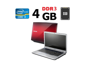 БУ Ноутбук Samsung E372 / 17.3&quot; (1600x900) TN / Intel Core i3-370M (2 (4) ядра по 2.4 GHz) / 4 GB DDR3 / 128 GB SSD / Intel HD Graphics / WebCam из Европы в Днепре