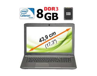 БУ Ноутбук Medion Akoya E7225 / 17.3&quot; (1600x900) TN / Intel Celeron N2840 (2 ядра по 2.16 - 2.58 GHz) / 8 GB DDR3 / 256 GB SSD / Intel HD Graphics / WebCam из Европы в Дніпрі