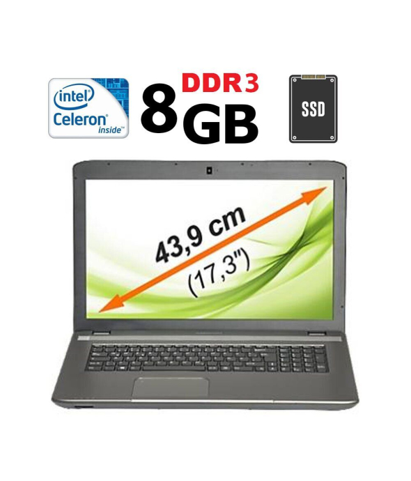 Ноутбук Medion Akoya E7225 / 17.3&quot; (1600x900) TN / Intel Celeron N2840 (2 ядра по 2.16 - 2.58 GHz) / 8 GB DDR3 / 256 GB SSD / Intel HD Graphics / WebCam - 1