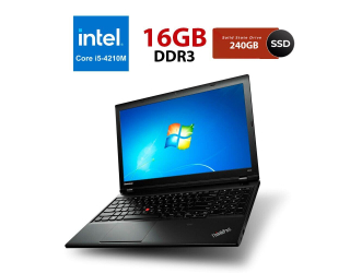 БУ Ноутбук Lenovo ThinkPad L540 / 15.6&quot; (1366x768) TN / Intel Core i5-4210M (2 (4) ядра по 2.6 - 3.2 GHz) / 6 GB DDR3 / 240 GB SSD / Intel HD Graphics 4600 / WebCam / USB 3.0 из Европы в Дніпрі