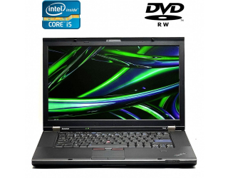 БУ Ноутбук Б-класс Lenovo ThinkPad T520 / 15.6&quot; (1600x900) TN / Intel Core i5-2410M (2 (4) ядра по 2.3 - 2.9 GHz) / 8 GB DDR3 / 320 GB HDD / Intel HD Graphics 3000 / WebCam / DVD-RW / DisplayPort из Европы в Днепре