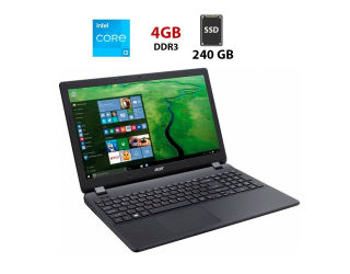 БУ Ноутбук Б-класс Acer Aspire ES1-571 / 15.6&quot; (1366x768) TN / Intel Core i3-5005U (2 (4) ядра по 2.0 GHz) / 4 GB DDR3 / 240 GB SSD / Intel HD Graphics 5500/ WebCam из Европы в Днепре