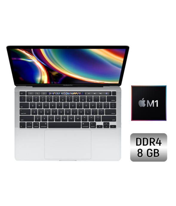 Ультрабук Apple MacBook Air 13 (2020) / 13.3&quot; (2560x1600) IPS / Apple M1 (8 ядер по 3.2 GHz) / 8 GB DDR4 / 256 GB SSD / Apple M1 Graphics / WebCam / True Tone / Touch ID / Silver - 1