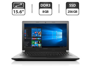 БУ Ноутбук Б-класс Lenovo B51-80 / 15.6&quot; (1366x768) TN / Intel Core i5-6200U (2 (4) ядра по 2.3 - 2.8 GHz) / 8 GB DDR3 / 256 GB SSD / Intel HD Graphics 520 / WebCam / VGA из Европы в Днепре