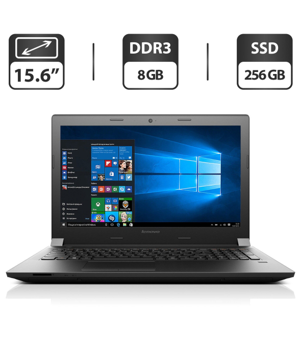 Ноутбук Б-класс Lenovo B51-80 / 15.6&quot; (1366x768) TN / Intel Core i5-6200U (2 (4) ядра по 2.3 - 2.8 GHz) / 8 GB DDR3 / 256 GB SSD / Intel HD Graphics 520 / WebCam / VGA - 1