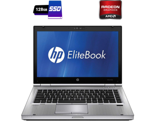 БУ Ноутбук Б-класс HP EliteBook 8460p / 14&quot; (1366x768) TN / Intel Celeron B840 (2 ядра по 1.9 GHz) / 4 GB DDR3 / 128 GB SSD / AMD Radeon HD 6470M, 1 GB DDR3, 64-bit / WebCam / DVD-ROM / DisplayPort из Европы в Днепре