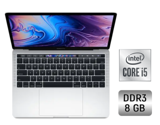 БУ Ультрабук Б-класс Apple MacBook Air 13 (2019) / 13.3&quot; (2560x1600) IPS / Intel Core i5-8210Y (2 (4) ядра по 1.6 - 3.6 GHz) / 8 GB DDR3 / 256 GB SSD / Intel UHD Graphics 617 / WebCam / True Tone / Touch ID / Silver из Европы в Дніпрі
