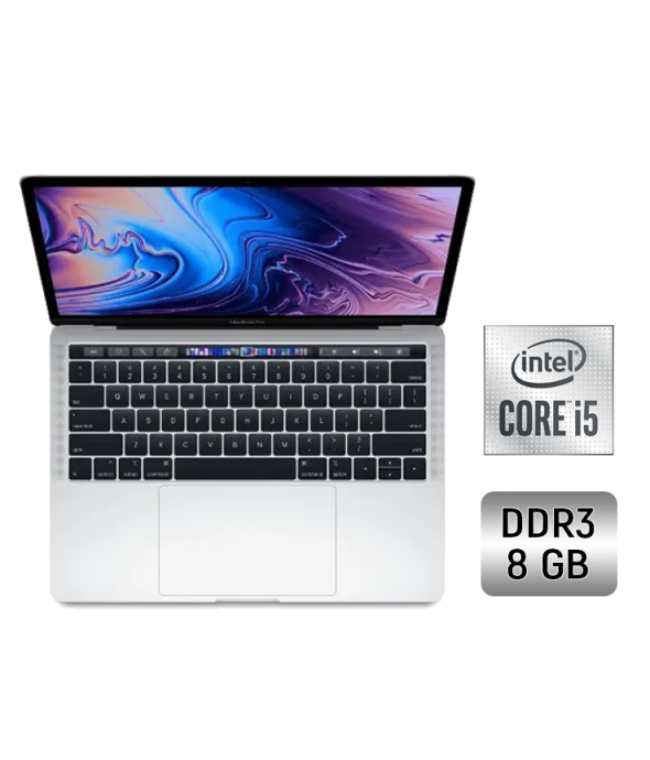Ультрабук Б-класс Apple MacBook Air 13 (2019) / 13.3&quot; (2560x1600) IPS / Intel Core i5-8210Y (2 (4) ядра по 1.6 - 3.6 GHz) / 8 GB DDR3 / 256 GB SSD / Intel UHD Graphics 617 / WebCam / True Tone / Touch ID / Silver - 1