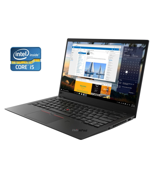 Ультрабук А класс Lenovo ThinkPad X1 Carbon Gen 6 / 14&quot; (2560x1440) IPS / Intel Core i5-8350U (4 (8) ядра по 1.7 - 3.6 GHz) / 8 GB DDR4 / 256 GB SSD / Intel UHD Graphics 620 / WebCam / Win 10 Pro - 1