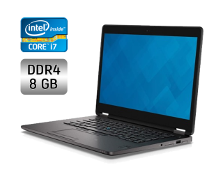 БУ Ультрабук Dell Latitude E7470 / 14&quot; (1920x1080) IPS / Intel Core i7-6600U (2 (4) ядра по 2.6 - 3.4 GHz) / 8 GB DDR4 / 256 GB SSD / Intel HD Graphics 520 / WebCam / Windows 10 из Европы в Дніпрі