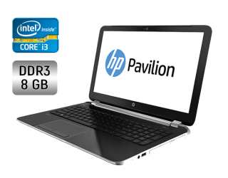 БУ Ноутбук Б-класс HP Pavilion ProtectSmart / 15.6&quot; (1366x768) TN / Intel Core i3-3217U (2 (4) ядра по 1.8 GHz) / 8 GB DDR3 / 128 GB SSD / Intel HD Graphics 4000 / WebCam / DVD-RW из Европы в Днепре