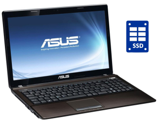 БУ Ноутбук Asus K53E / 15.6&quot; (1366x768) TN / Intel Core i3-2330M (2 (4) ядра по 2.2 GHz) / 8 GB DDR3 / 240 GB SSD / Intel HD Graphics 3000 / WebCam / DVD-ROM / Win 10 Pro  из Европы в Днепре
