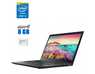 БУ Ноутбук Lenovo ThinkPad T470 / 14&quot; (1920x1080) IPS / Intel Core i5-6200U (2 (4) ядра по 2.3 - 2.8 GHz) / 8 GB DDR4 / 256 GB SSD M.2 / Intel HD Graphics 520 / WebCam / Windows 10 из Европы в Днепре