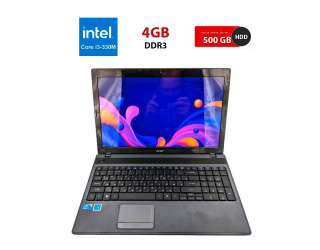 БУ Ноутбук Б-класс Acer Aspire 5733Z/ 15.6&quot; (1366x768) TN / Intel Core i3-330M (2 (4) ядра по 2.13 GHz) / 4 GB DDR3 / 500 GB HDD / Intel HD Graphics / WebCam из Европы в Дніпрі